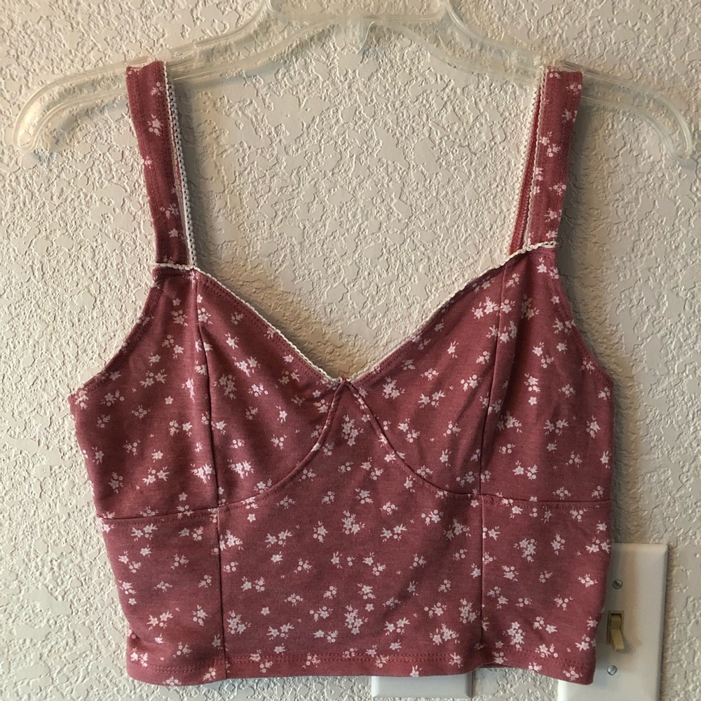 Forever 21 pink corset crop top size M medium